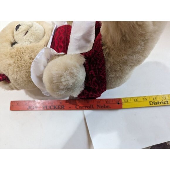 Fluffy Friends bear plush stuffed animal toy sitting Holiday 12 in - Picture 12 of 12